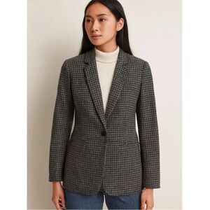 J. Crew Charcoal Houndstooth Blazer Size4